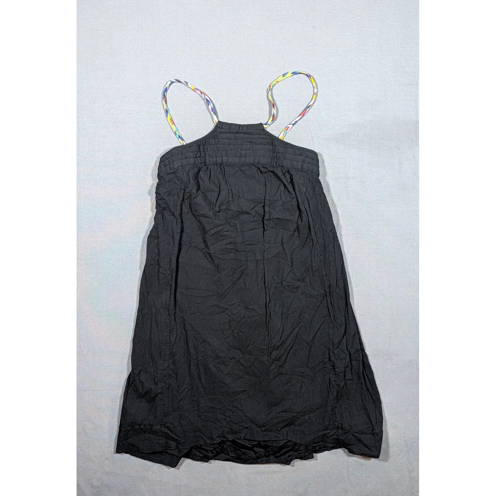 Anthropologie Vanessa Virginia Black Braided Tie Back Dress Size S